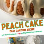 Peach Bundt Cake and ingredients Pinterest.