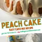 Peach Bundt Cake and ingredients Pinterest.