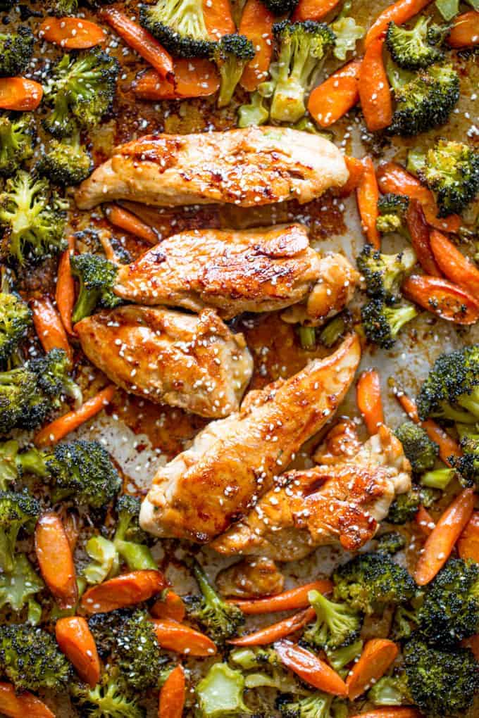 sheet pan korean chicken and vegetables