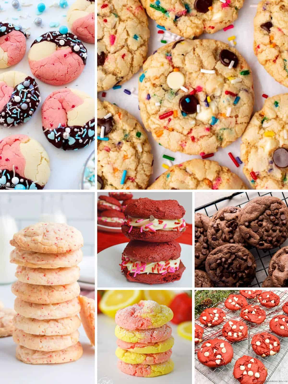 Collection of cake mix cookies.