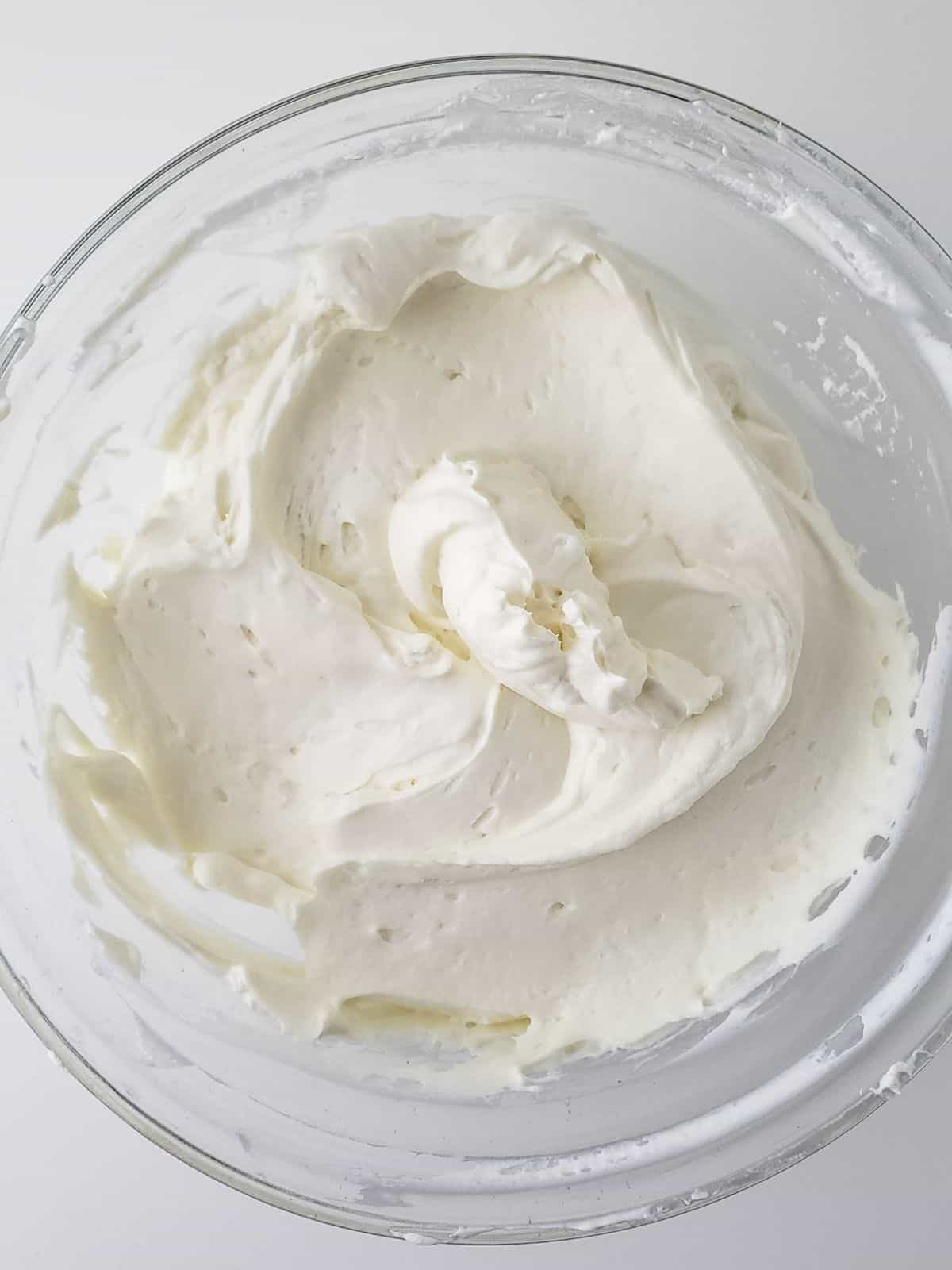 cream cheese mixture in bowl.