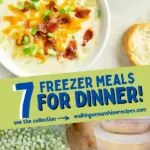 collection of freezer meal recipes for dinner.