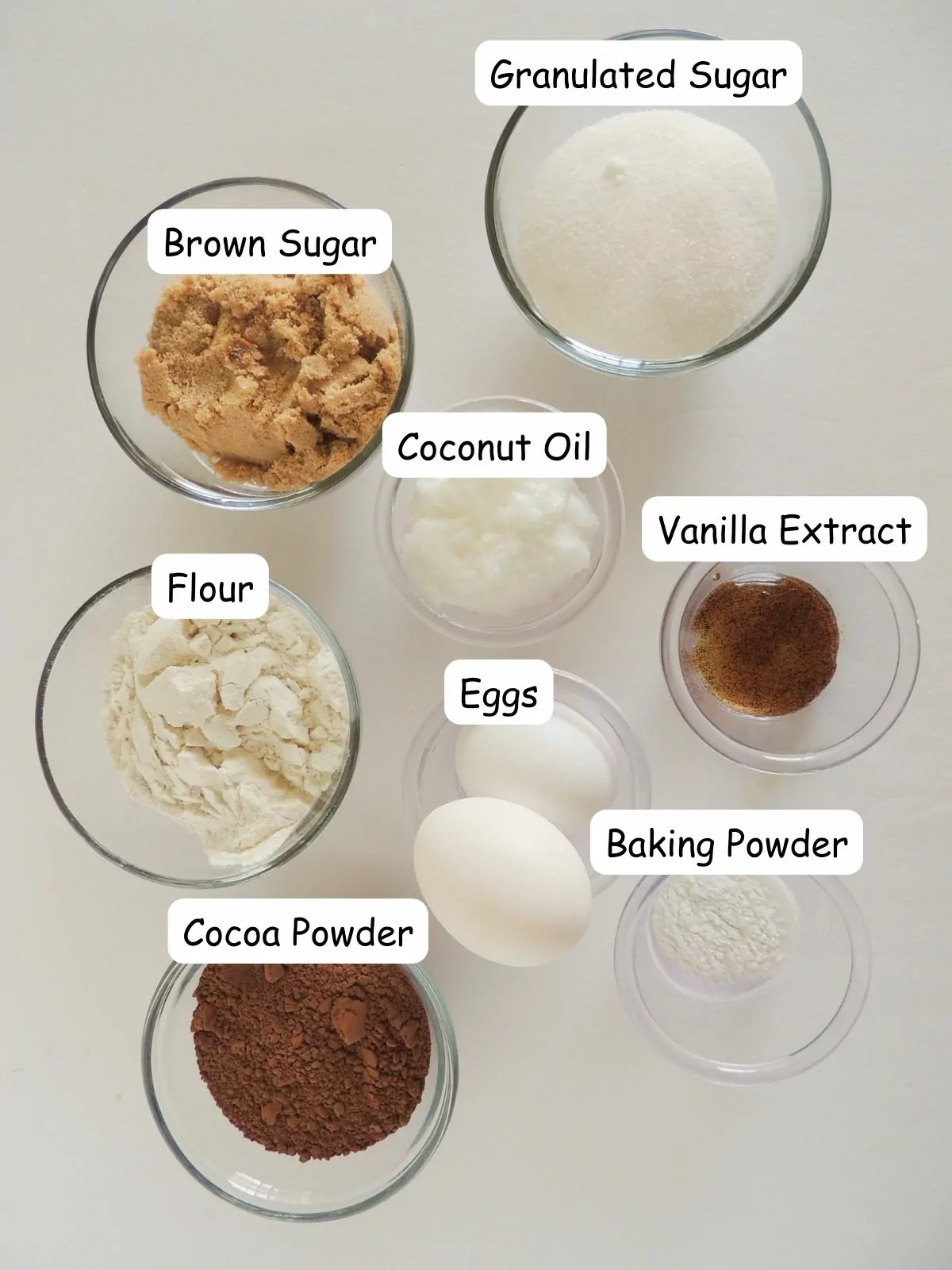 Ingredients for homemade Halloween brownies.