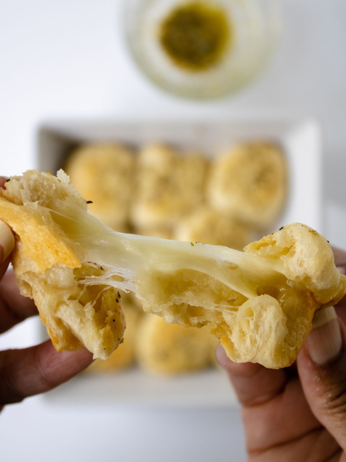 Grands biscuits stuffed with mozzarella cheese.