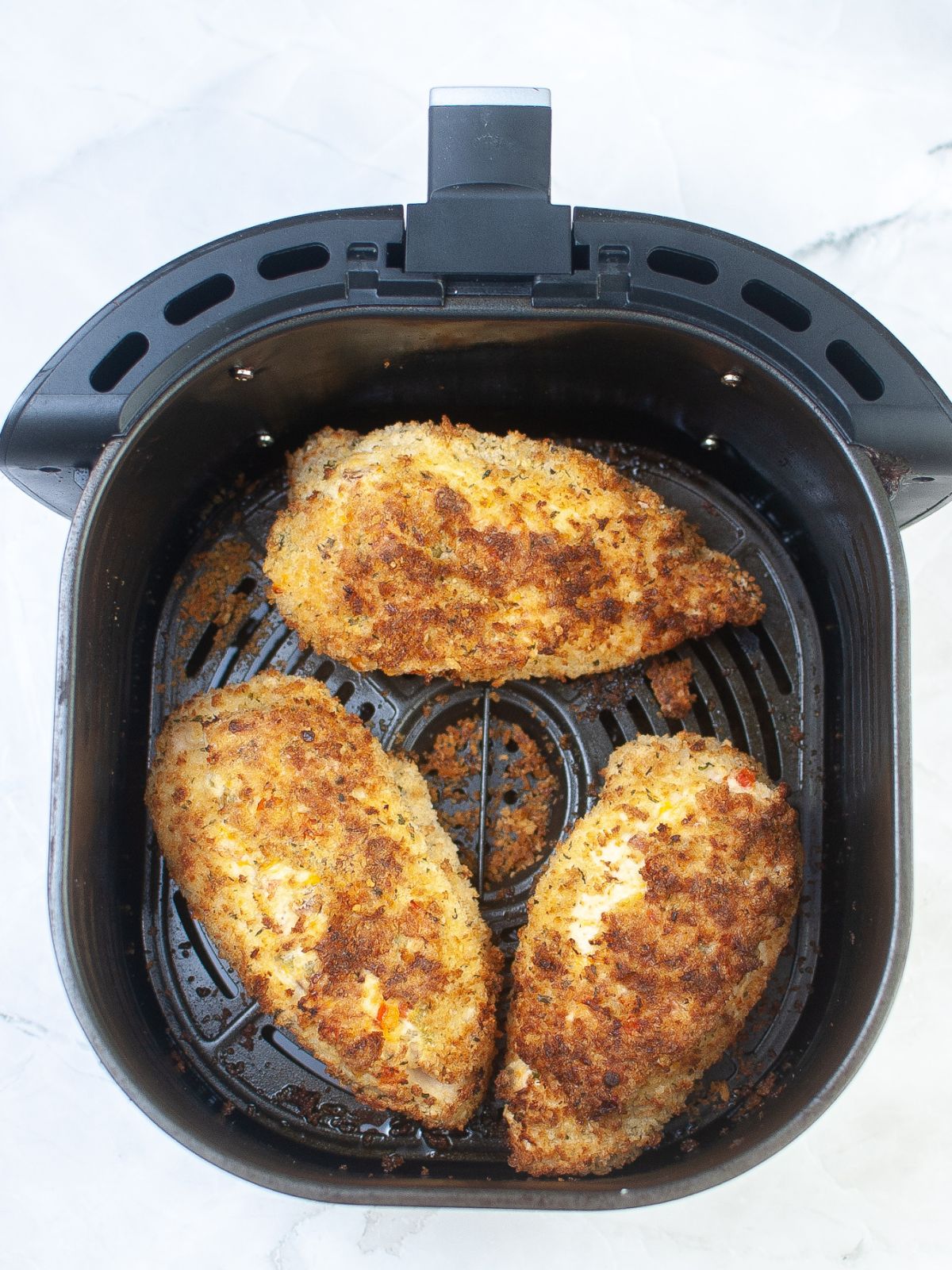 3 chicken breasts baked in the air fryer.