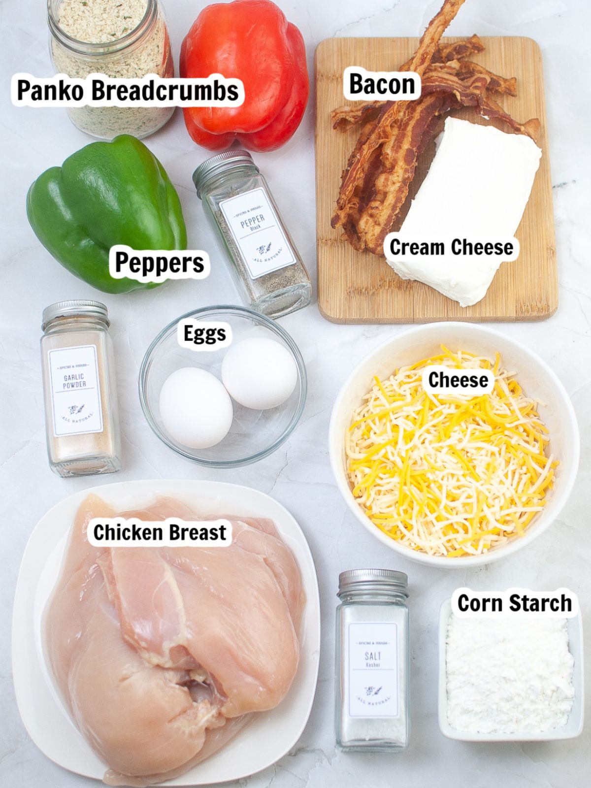 Ingredients for air fryer chicken breast.