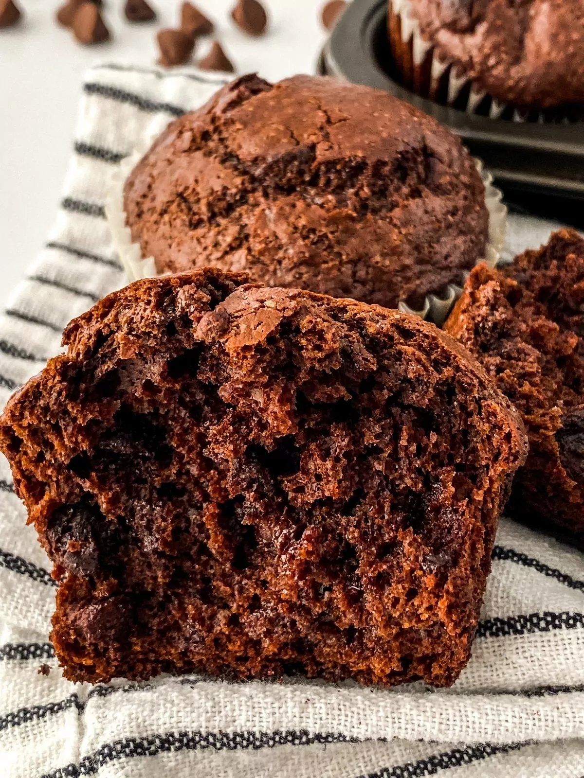 easy chocolate muffins.