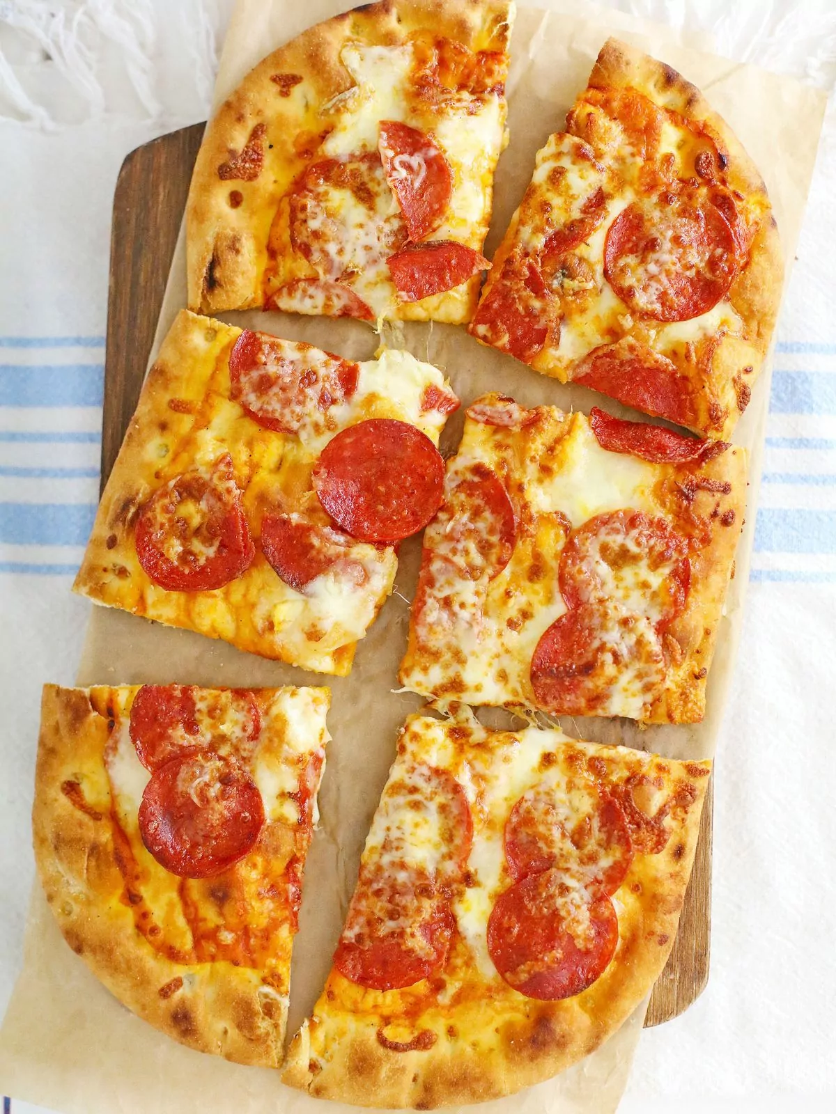 pizza made with naan bread.