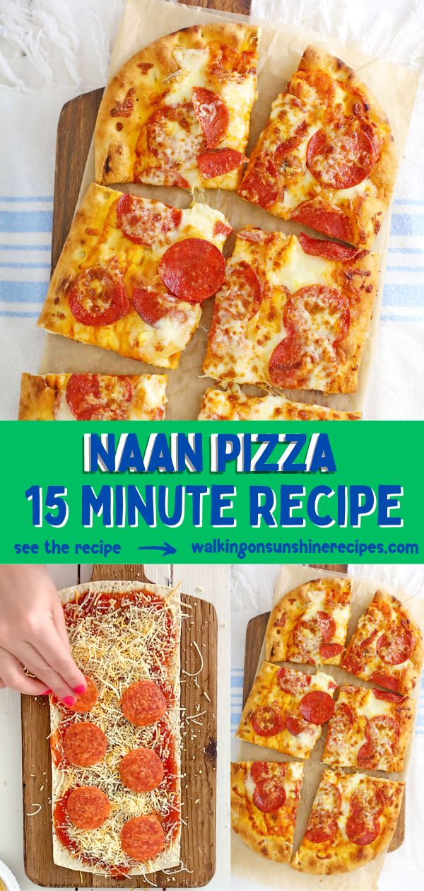 15 Minute Naan Pizza Recipe Pinterest.