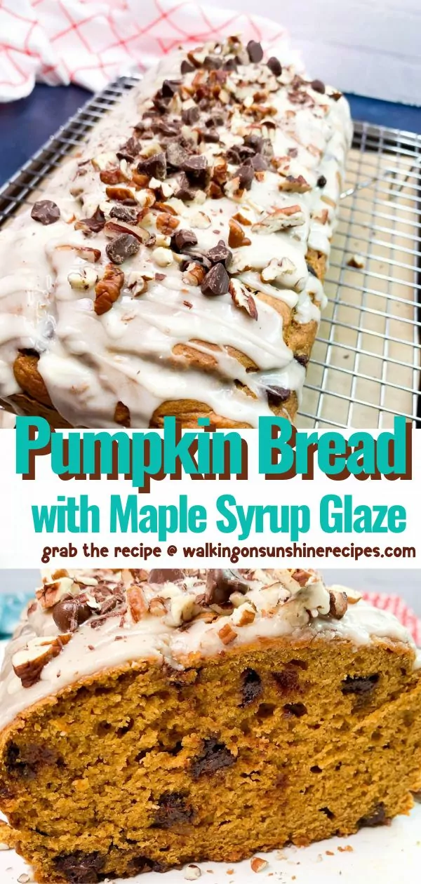 Pumpkin Bread with Maple Syrup Glaze Pin