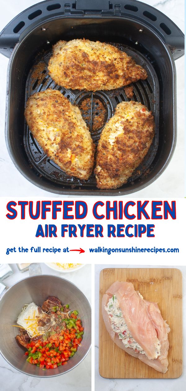 Stuffed chicken breasts made in the air fryer Pinterest.