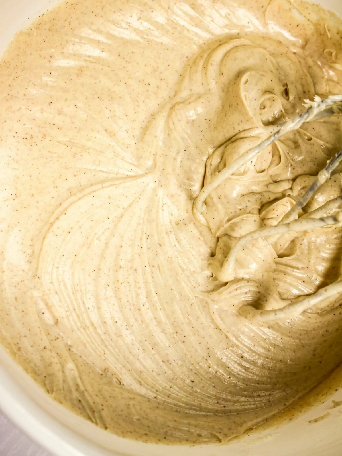 homemade cream cheese frosting with spices.