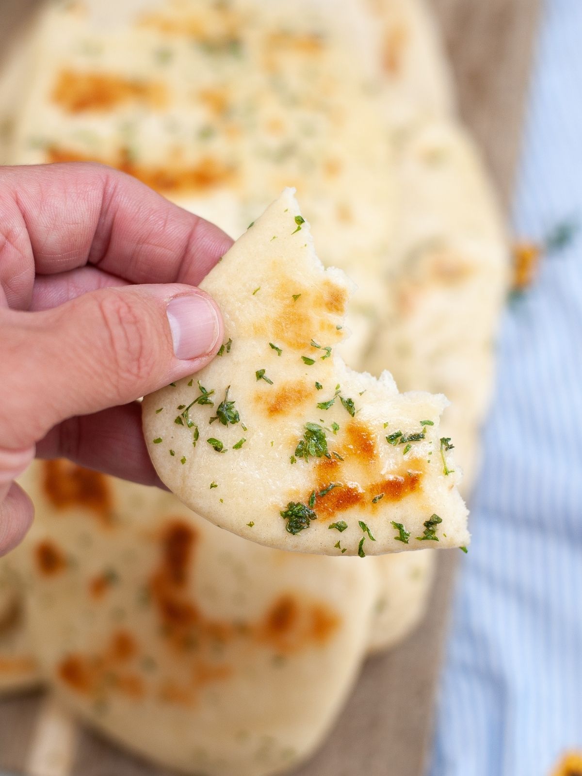 homemade flatbread.