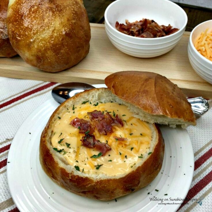 Featured Photo bread bowl soup recipe.