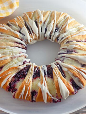 crescent roll Danish with raspberry pie filling FEATURED Photo.