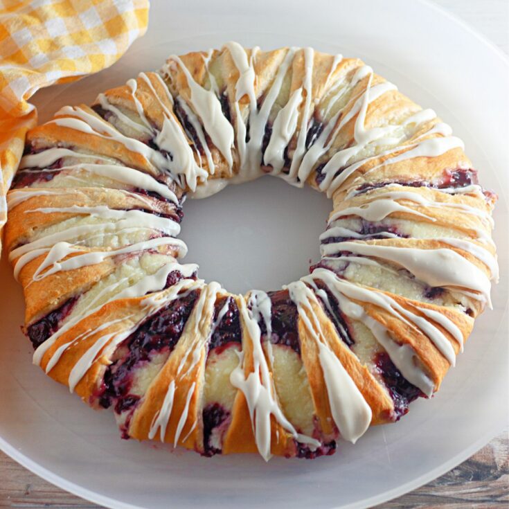 crescent roll Danish with raspberry pie filling FEATURED Photo.