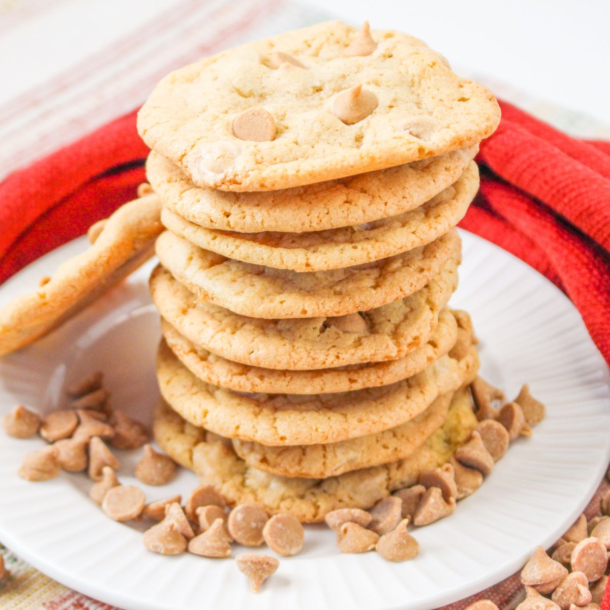 stack of peanut butter cookies