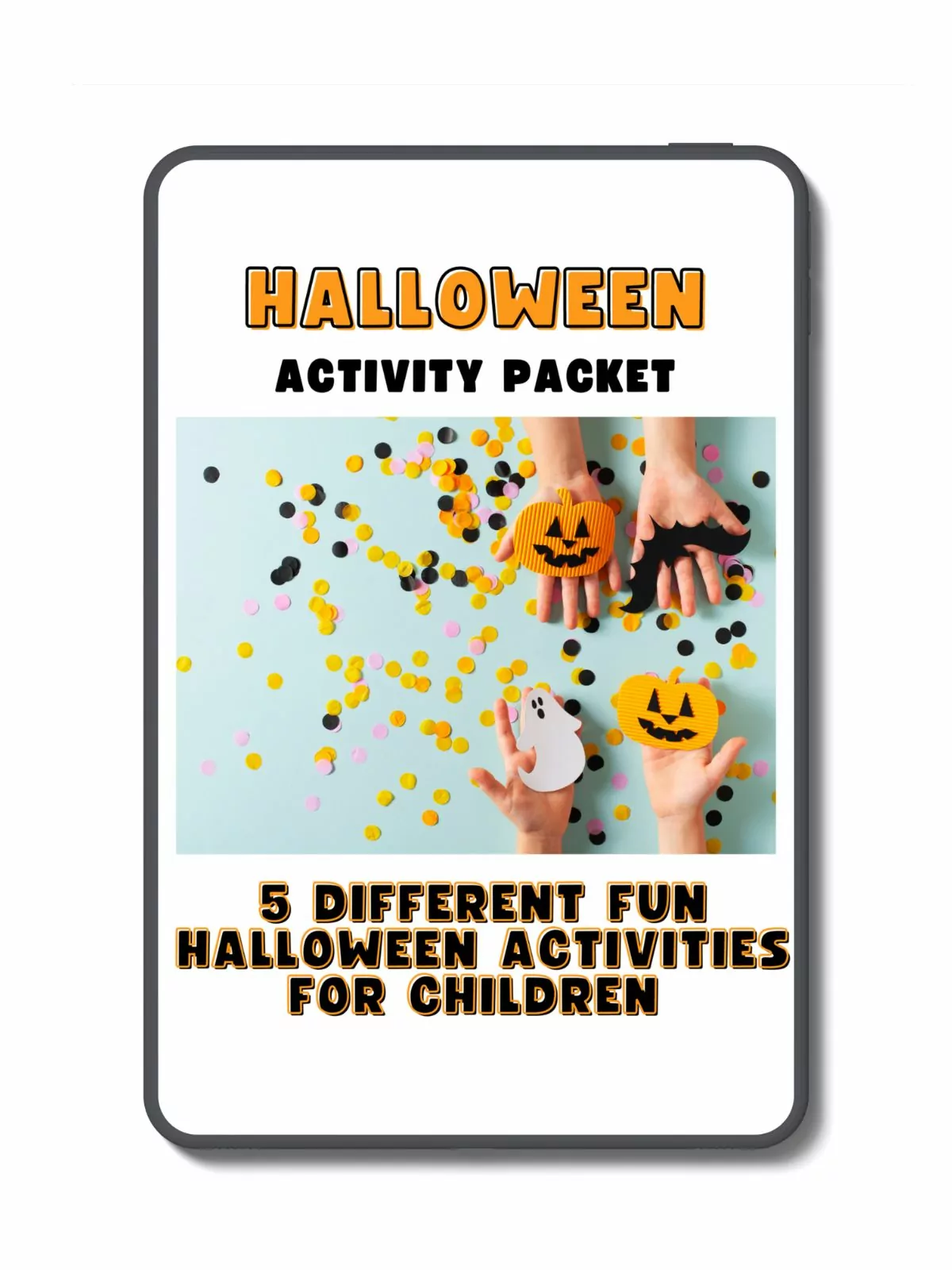 Halloween Activity Pack tablet promo photo.