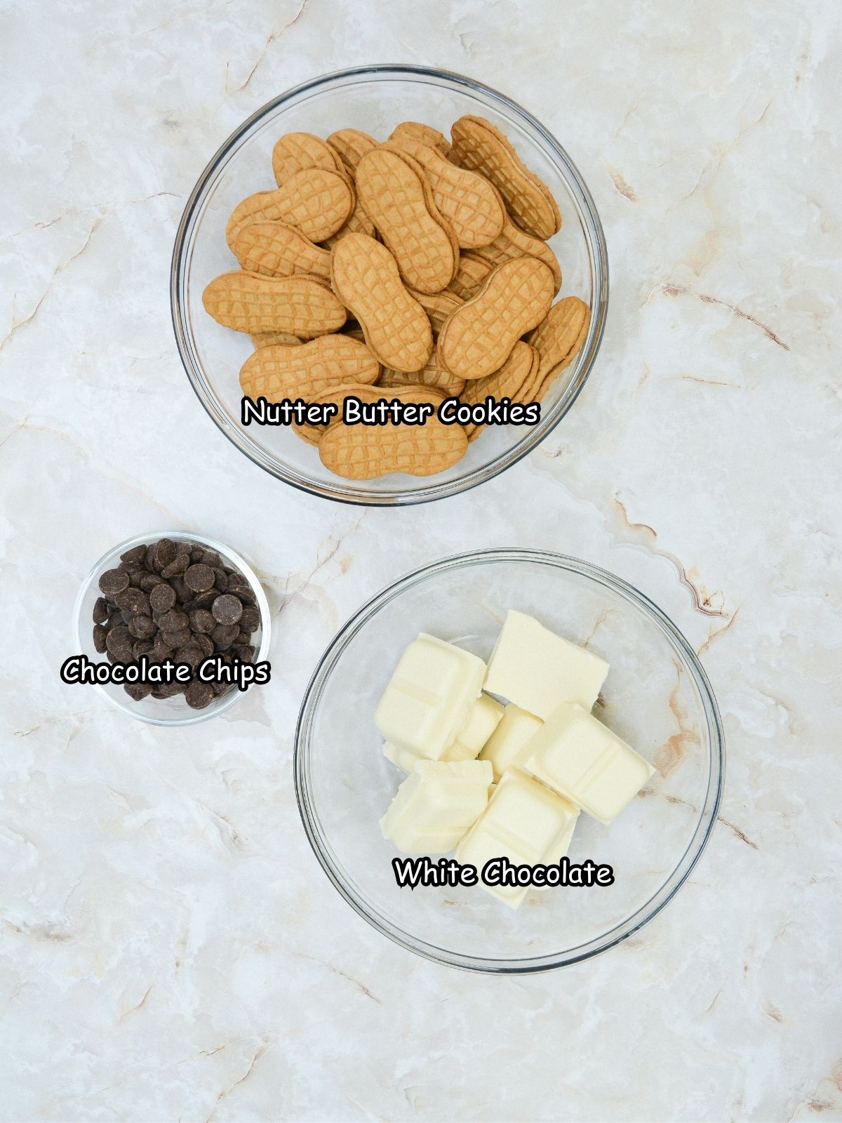 Ingredients for Nutter Butter Ghosts.