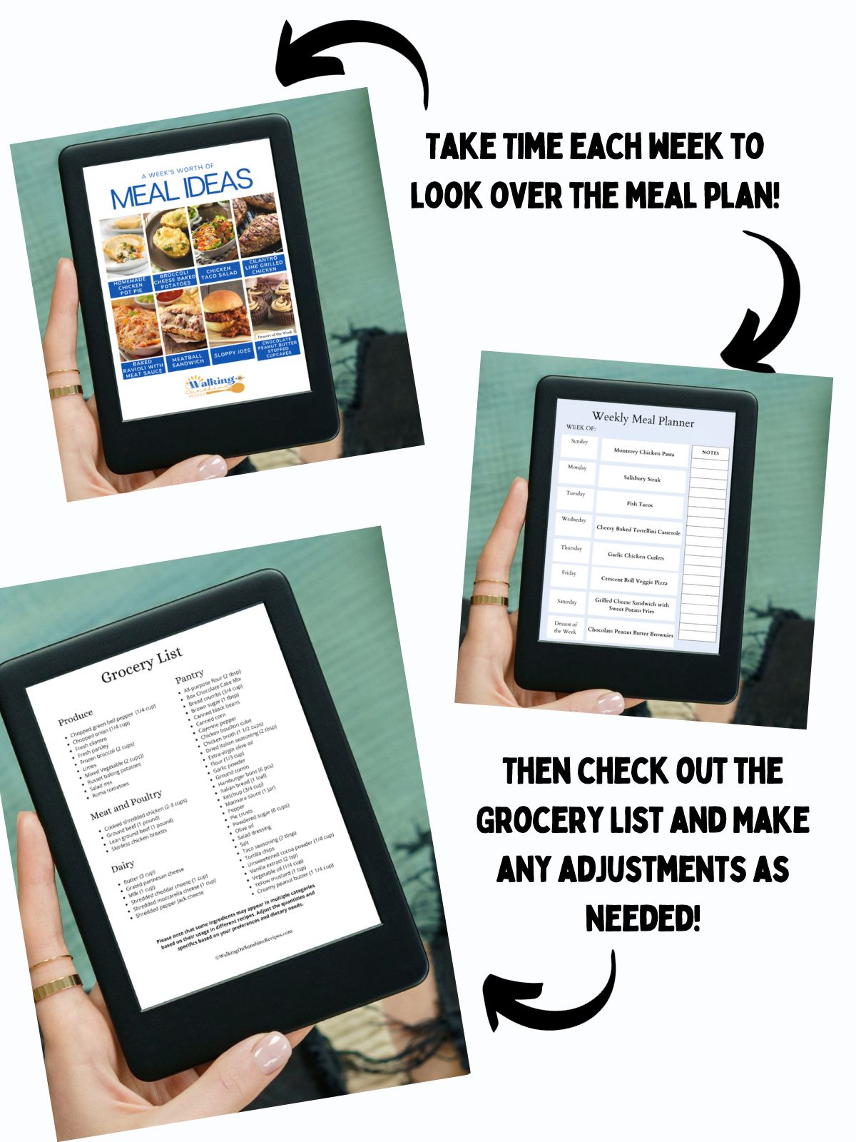 Meal Plan Subscription tablet promo photos.