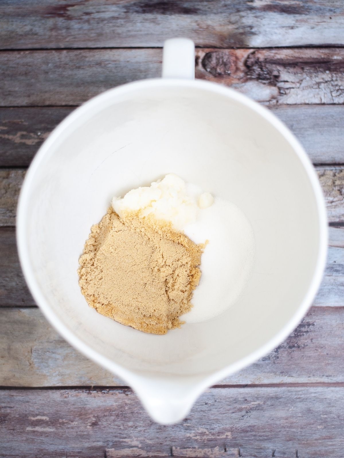 brown sugar and ingredients in bowl.