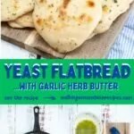 Yeast flatbread recipe in cast iron skillet Pinterest.