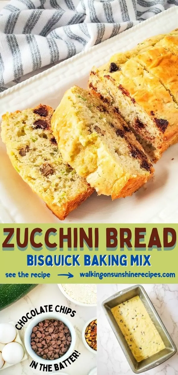 zucchini bread with Bisquick Baking Mix and chocolate chips Pinterest.