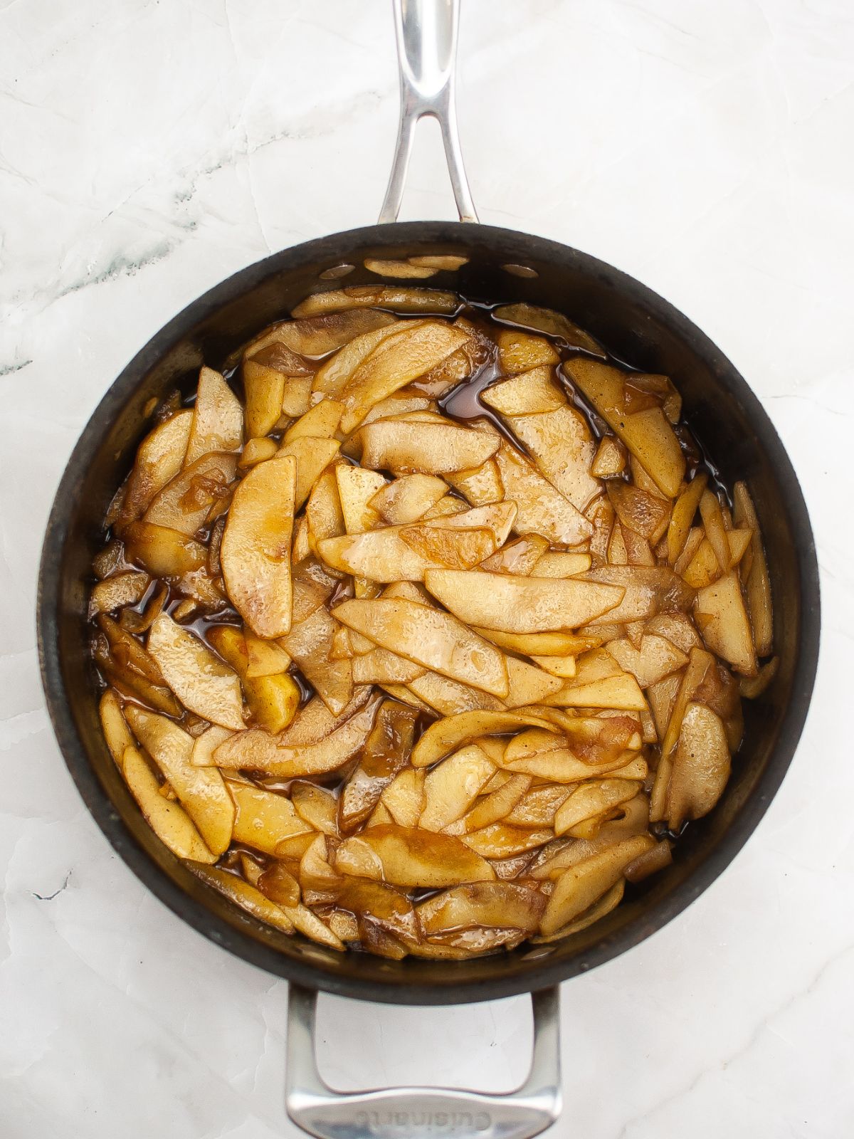 cooked slices in skillet.