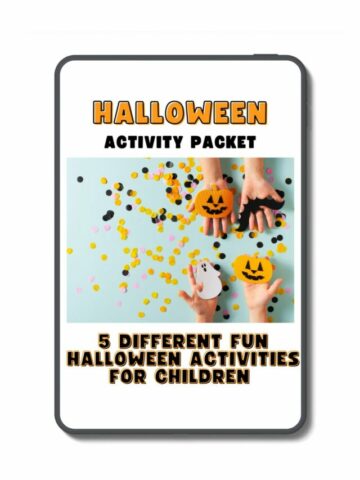 Halloween Activity Pack tablet promo photo.