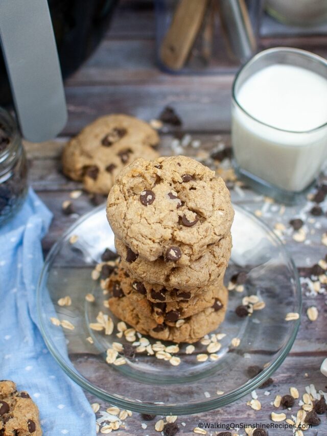 Air Fryer Oatmeal Cookies (with Chocolate Chips)