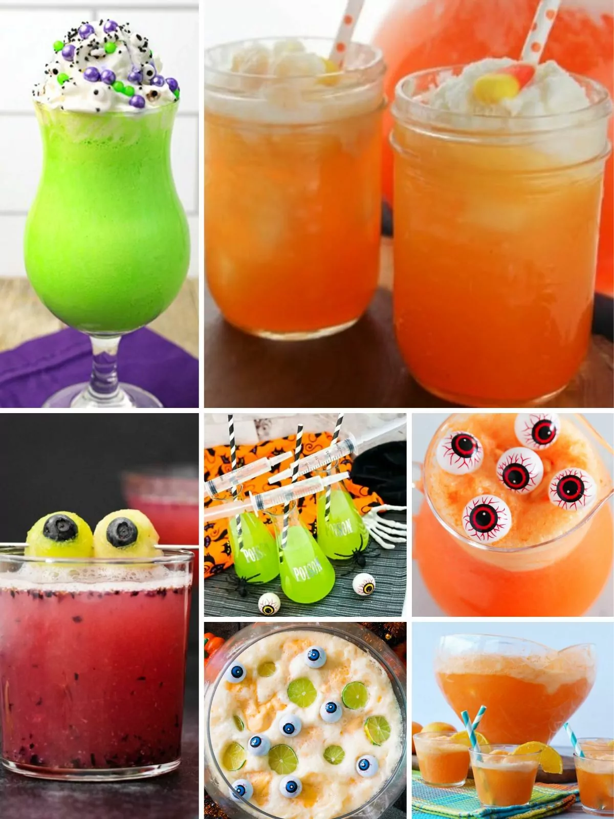 Collection of Halloween Punch Recipes for kids.