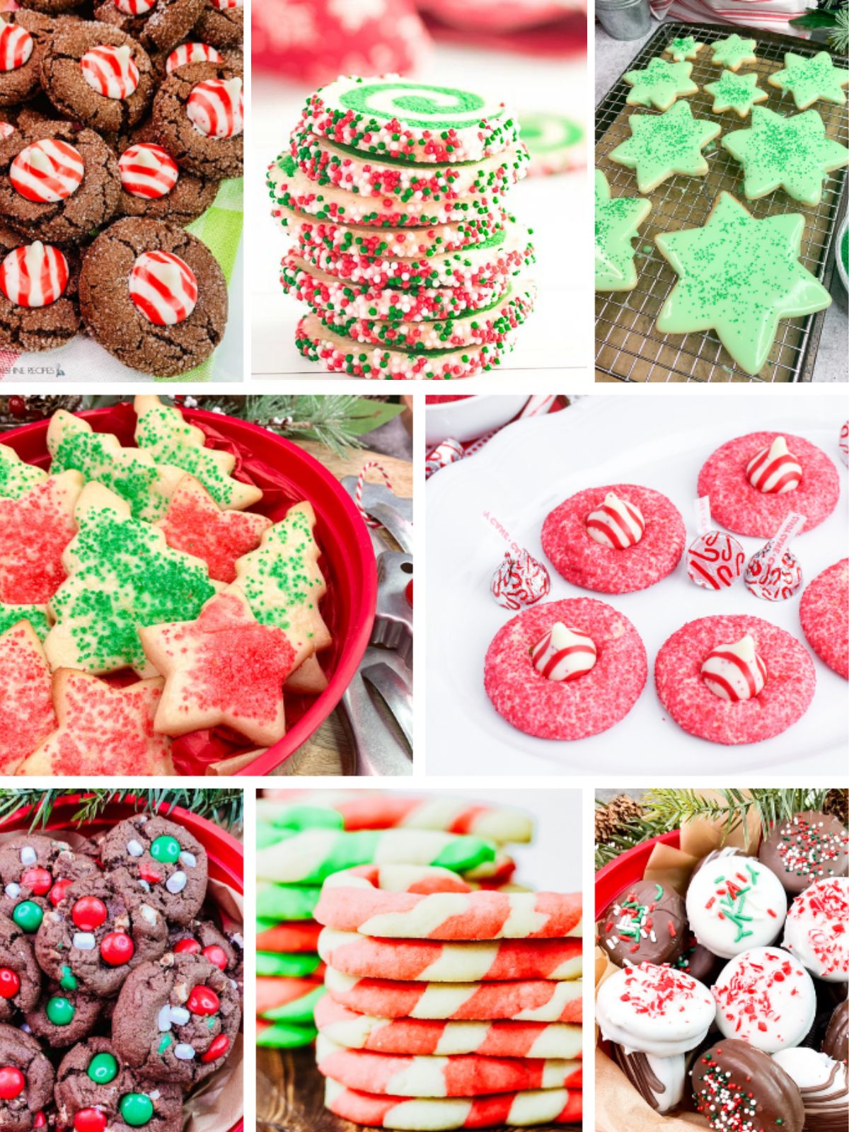 Christmas cookies photo collage.