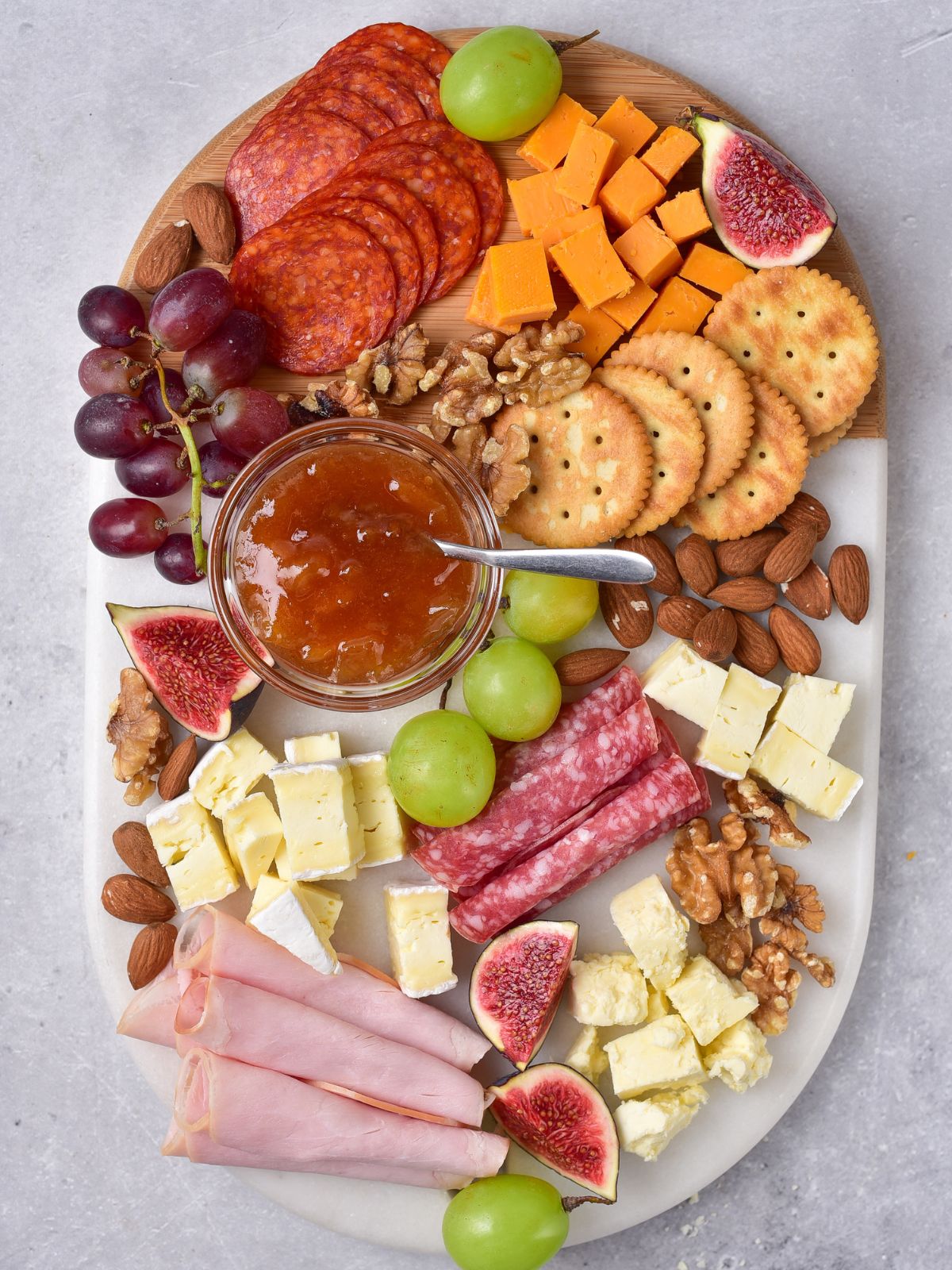 christmas meat and cheese board.