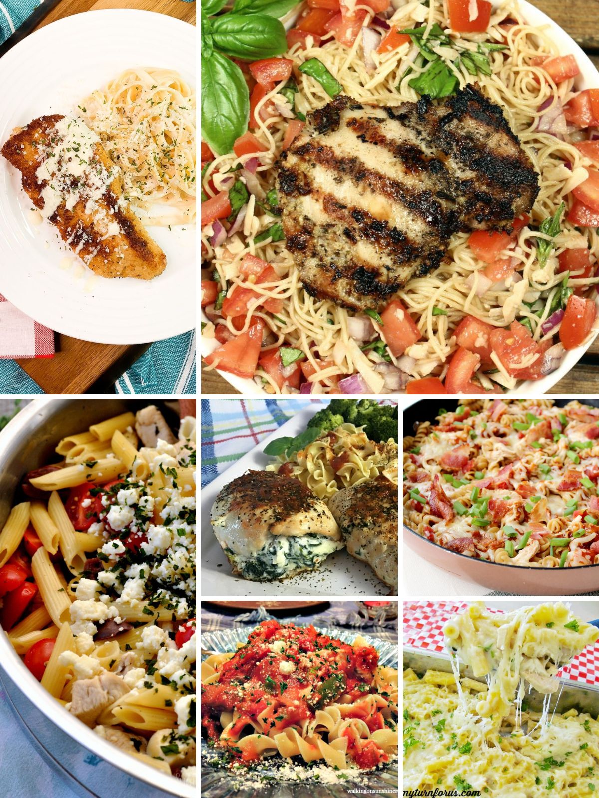 weekly meal plan 7 chicken and pasta recipes.