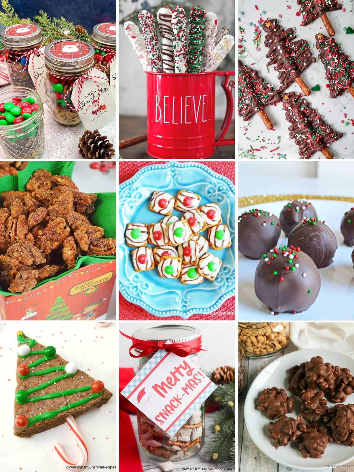 collection of Christmas snacks.