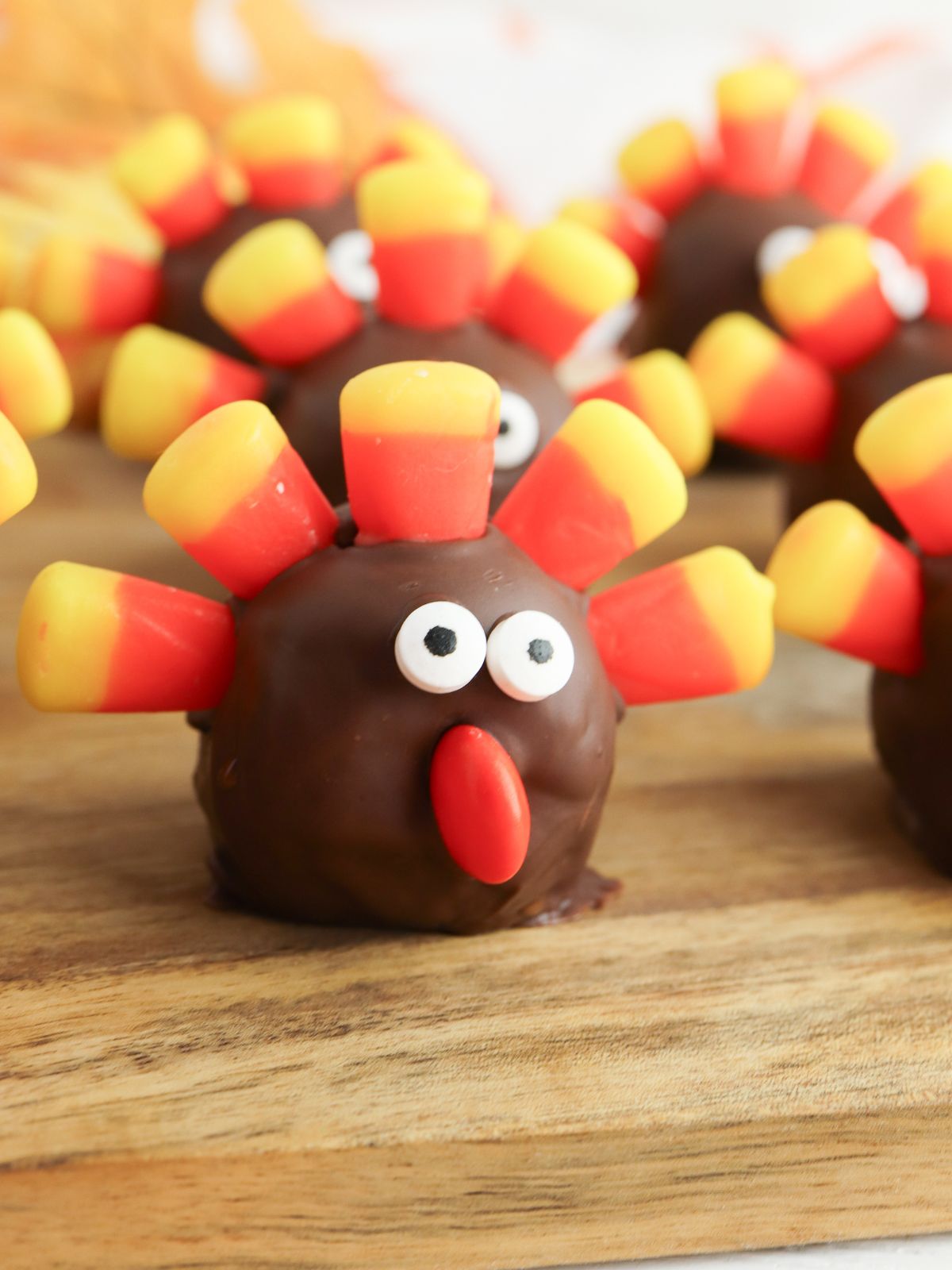 candy corn chocolate Oreo turkey truffles.