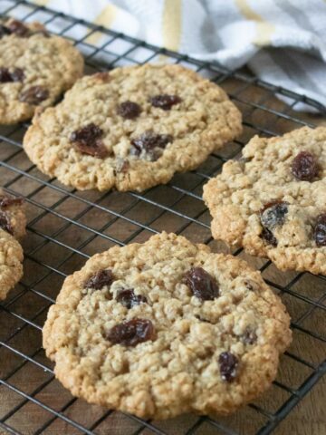 classic oatmeal cookies with raisins.