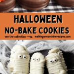 Collection of cookies that do not require baking for Halloween.