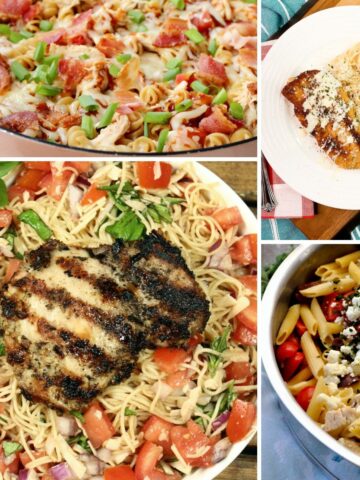 meal plan for chicken and pasta recipes.