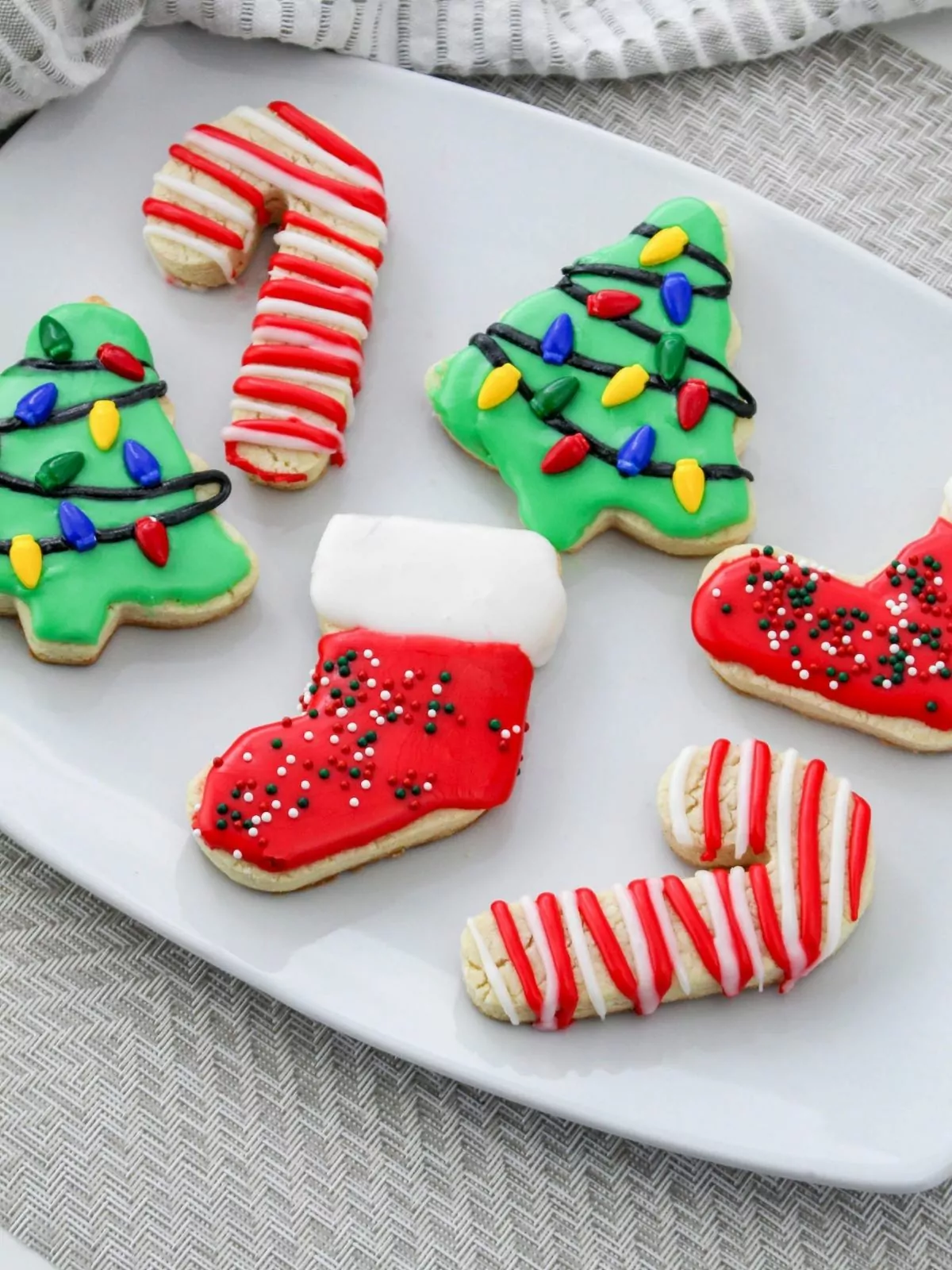 decorated Christmas traditional cookies.