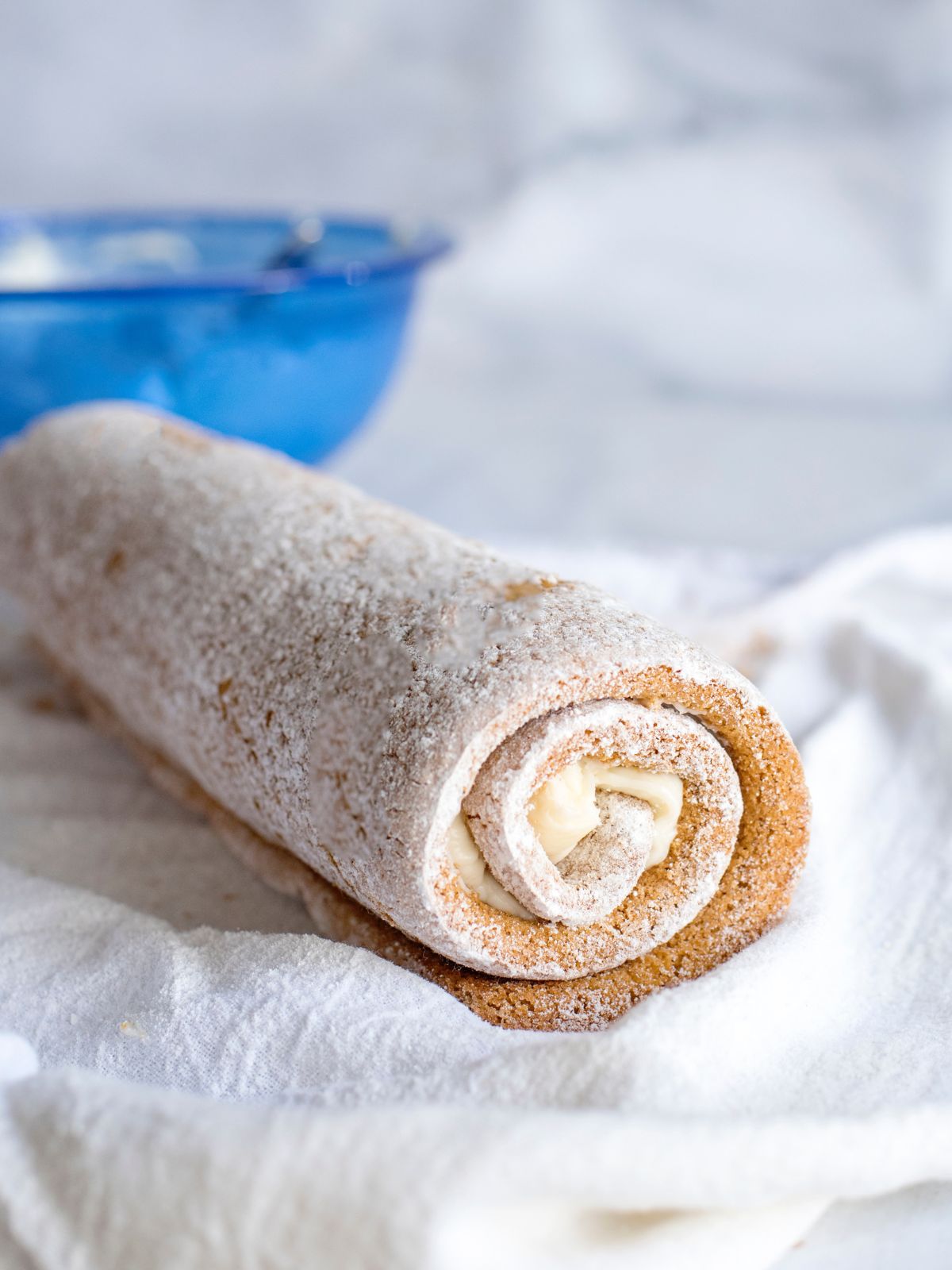 pumpkin cake rolled up.
