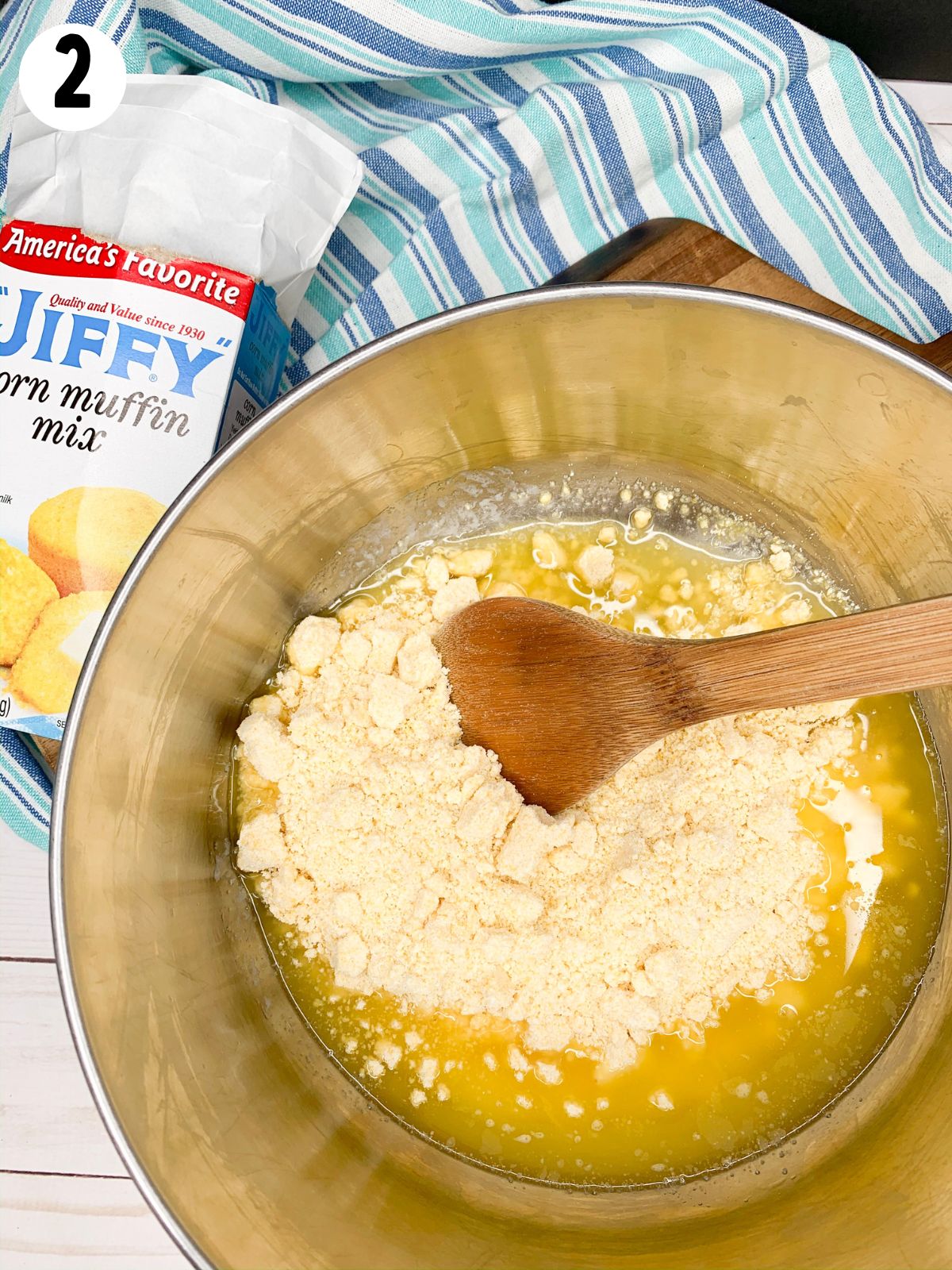 Add muffin mix to bowl.