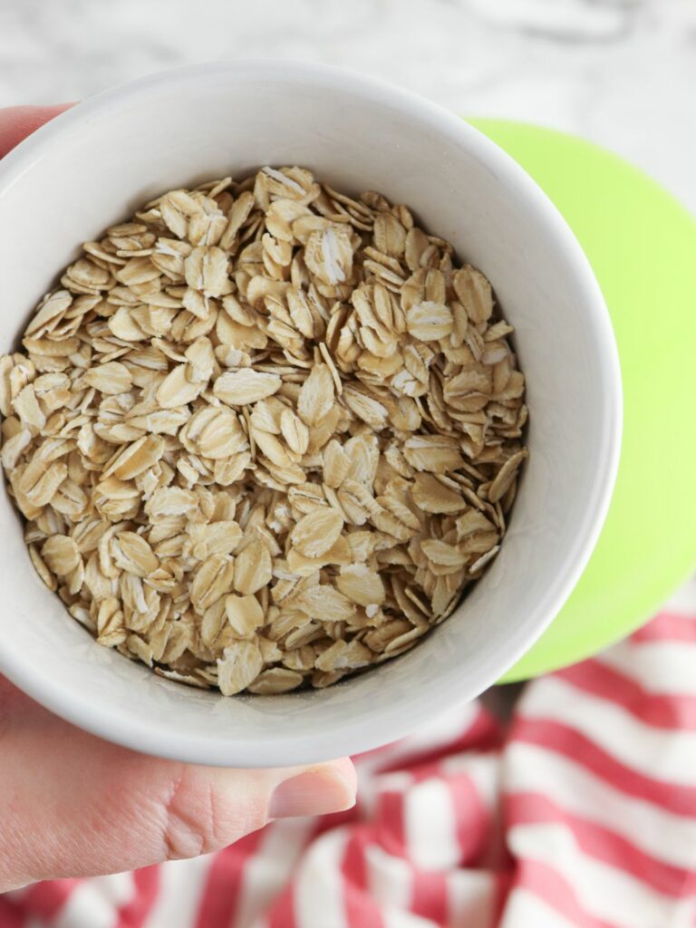 Add oatmeal.