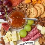 Christmas Cheese Board with free cheat sheet printables Pinterest.