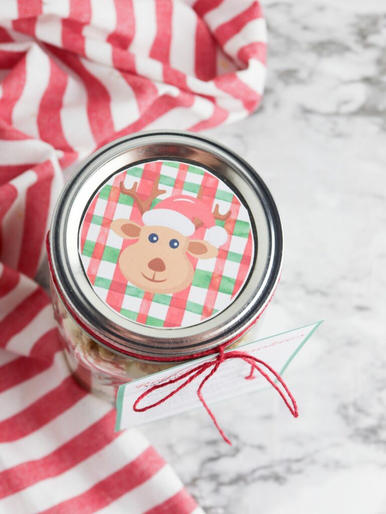 reindeer printable for mason jar.