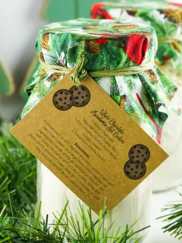 FEATURED photo mason jar cookies gift for Christmas.