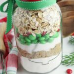 Oatmeal Cookie Mix in a jar Christmas gift.