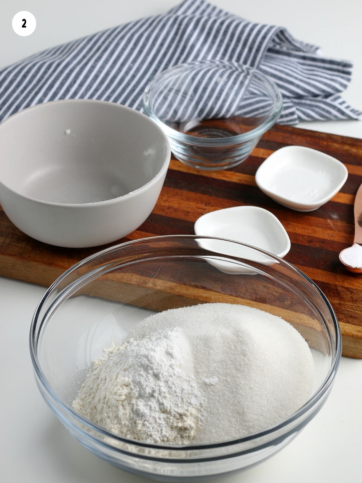 add dry ingredients to bowl to combine.