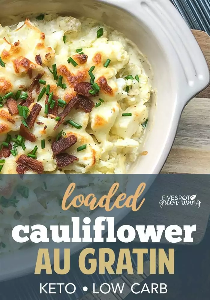 loaded cauliflower au gratin