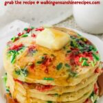 Christmas Pancakes with sprinkles.